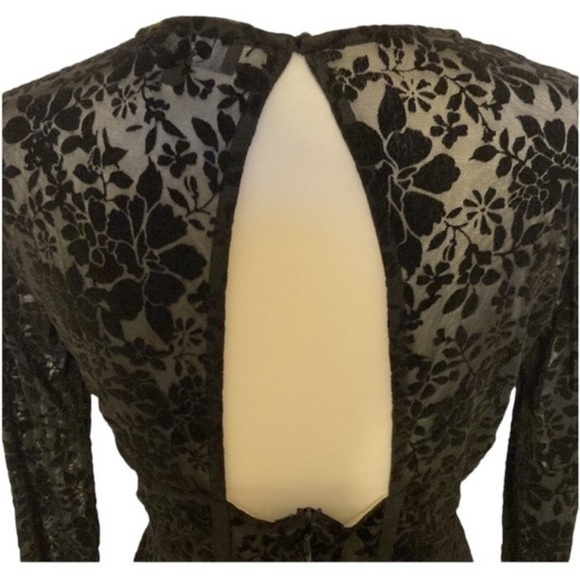 Lulu’s Cor-Set To Go black burnout velvet corset dress - Picture 8 of 13